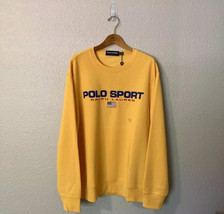 Polo Ralph Lauren Polo Sport Logo Crewneck Fleece Sweatshirt Retro XL Mu... - $83.42