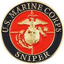 USMC MARINE CORPS SNIPER GOLD EGA LAPEL TIE TACK PIN - £14.94 GBP