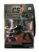 Champion CSX XS Black/Pink 200 15-2- Compression Sport Socks #NO0012 - £5.52 GBP