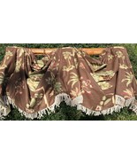 Handcrafted Bamboo Palms Tropical Fringed 38&quot; Valance Decorator Upholstery  - $100.06 CAD