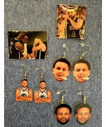 2024 Olympics USA Warriors Step Curry Basketball Dangled EARRINGS &amp; PINS - $8.32 CAD+