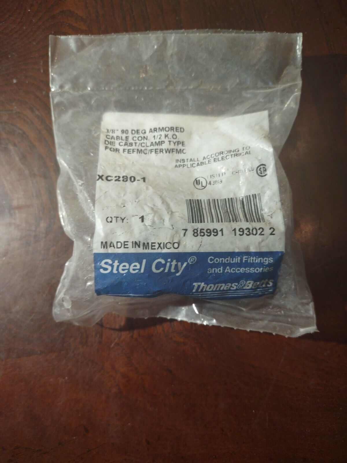 Thomas &amp; Betts #XC290-1 3/8&quot; 2 Screw Connector,No 91100,  Thomas &amp; Betts - $5.82
