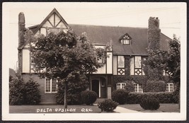 Delta Upsilon Fraternity, Oregon State College, Eugene RPPC Photo Postcard - £10.03 GBP