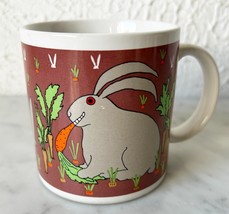 Taylor &amp; Ng Mug Rascal Rabbit Carrots Vintage 1981 San Francisco Coffee Cup - $28.45