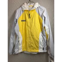 Columbia Yellow/Gray Womens Full Zip Hooded Nylon Windbreaker Jacket Siz... - $359.84 MXN