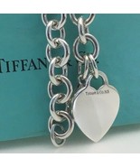 Medium-Large 8&quot; Tiffany &amp; Co Blank Heart Tag Charm Bracelet in Sterling ... - $249.00