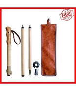 Durable Beech Wood Trekking Poles - Adjustable 55in for All Terrain Hiking - $933.27 MXN