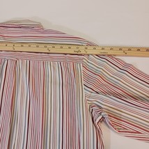 Lucky Brand Dungarees Men's Red Gray White Stripes Shirt Long Sleeve Size Large image 12