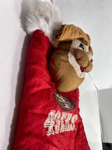 San Francisco 49ers Vintage Christmas Stocking w/ Plush Sourdough Sam Mascot - £31.75 GBP