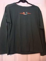 Ncaa Miami Hurricanes "U" Embroidered Logo Women Sm Long Sleeve Shirt New - $14.97