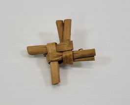 *B) Handcrafted St. Brigid Irish Braided Straw Cross Brooch Pin - $9.89