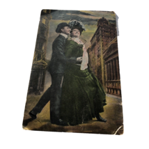 1908 Victorian Love and Romance at Pocahontas Missouri nighttime postcard - £6.10 GBP