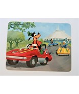 Vtg Walt Disney Postcard Motor Mania 1979 Goofy Donald Duck Mickey Ephemera - £7.86 GBP