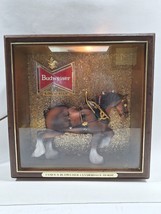 Vintage lighted shadow boxes Budweiser Clydesdale Horse advertising sign - $79.19