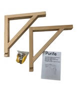 Solid Wall Mount Wood Shelf Triangle Bracket 10&quot; Pack of 2 Natural Pine ... - $20.42 CAD