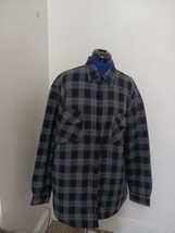Wolverine Flannel Shirt Button XLT Blue Gray Plaid - £16.18 GBP