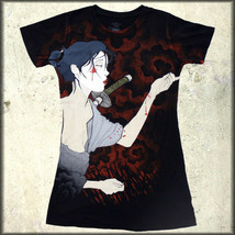 Iron Fist Last Caress Woman Samurai Warrior Asian Ninja T-Shirt Black $4... - £12.54 GBP