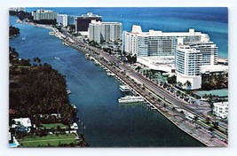 Antenna Vista Indiano Fiume E Miami Spiaggia Florida Fl Unp Cromo Cartolina I17 - £2.38 GBP