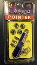 Laser Pointer Key Chain with 5 Interchangeable Heads (Blue Barrel) - $10.07