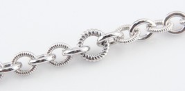 Judith Ripka Sterling Silver Rolo Chain Link Necklace 18.5&quot; Great Condition! - £492.95 GBP