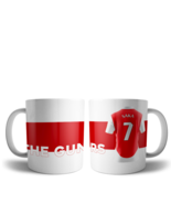 FOOTBALL MUG WITH THE POSSIBILITY OF PERSONALIZATION IDEAL GIFT THE GUNNERS - $22.21 CAD