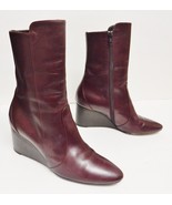 ﻿Balenciaga Boots Leather Booties Wedge Zipper Brown Fashion Women&#39;s EU 39 - £231.96 GBP