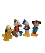 Vintage Disney Toys Plastic Figures Mickey Donald Duck Goofy Pluto - £7.38 GBP