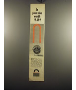 1967 Master Combination Bikelock Ad - Is your bike worth $2.19? - $18.49