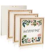 Wenqik 4 Pack 12x12" Beaded Wood Canvas Panels, Unfinished Framed Blank ... - $48.35