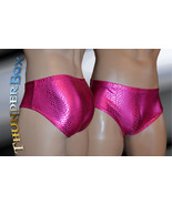 Thunderbox Magenta Foil Snake Nylon Spandex Swim Briefs, Dance, Costume ... - $468.64 MXN