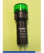 DEMEX AD16B-16D 16mm Dia Push Button Switch LED Green Light Indicator 24... - €41,40 EUR