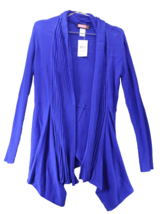 Say What? Women&#39;s Open Cardigan Sweater Blue Long Sleeve NWT Size XL - $20.49
