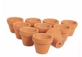 set of 10 small 1.75” terra cotta pots clay flower pots, mini flower pot planter - £10.37 GBP