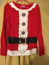 Santa Christmas Shirt Holiday Design Size 10 - £13.00 GBP