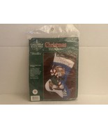 BUCILLA 15&quot; Bear &amp; Candy Cane Gallery of Stitches CHRISTMAS FELT Stockin... - £17.40 GBP