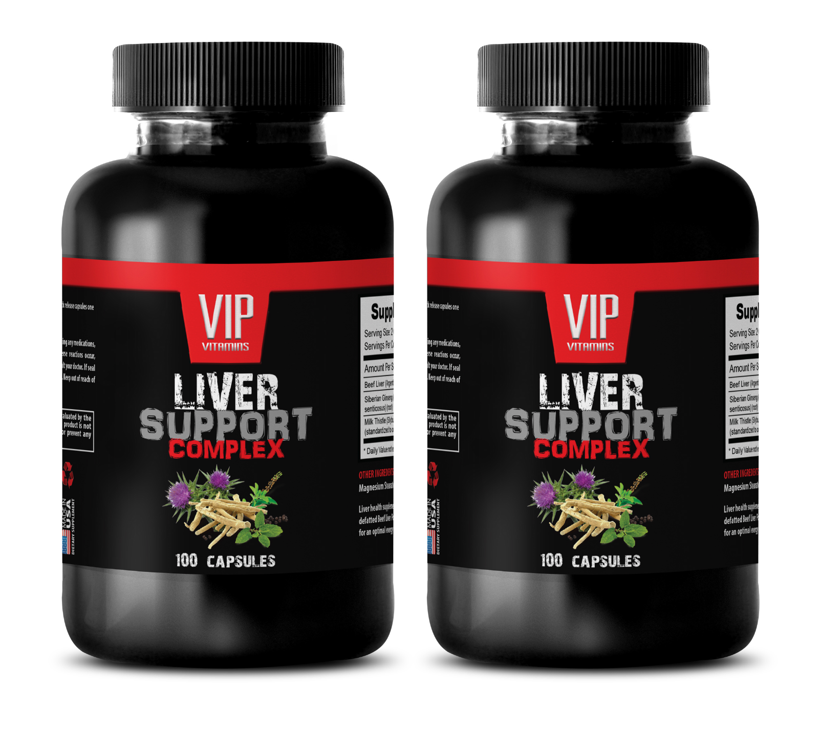 liver detox and regenerate - LIVER COMPLEX 1200MG - ginseng extract - 2 Bottles - £22.03 GBP