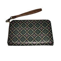 Green and Brown Color Wristlet Fossil Wallet - £47.96 GBP