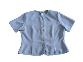 Pendleton Vintage Women Sz10 ButtonUp Short Sleeve Shirt W/Shoulder Pads... - $18.81