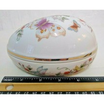 Avon 1974 Butterfly Fantasy Porcelain Treasure Egg 22K Gold Trim New - $12.14 CAD