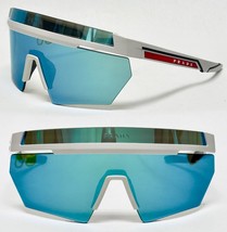 Prada 01Y Linea Rossa Impavid Sunglasses White Blue Shield Wrap Unisex PS01YS - £201.67 GBP