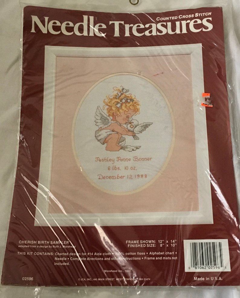 Needle Treasures Cherish Birth Sampler Counted Cross Stitch Kit  - $27.99