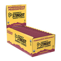 Honey Stinger Organic Energy Chews 12 Pack [Pomegranate Passionfruit] 1.8oz  - $34.17