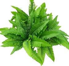 4 Bunches 14&quot; Ferns Artificial Boston Fern Bush Plant,Faux Plant Shrubs Greenery - £28.46 GBP