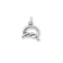 Sterling Silver 3D Salted Pretzel Charm for Charm Bracelet or Necklace - £13.29 GBP