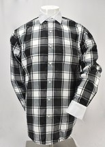 Silver Label by Moshiko Plaid Button Up Long Sleeve Shirt Mens size M - £20.26 GBP