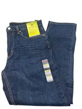 Levi's Jeans Men's Blue Dark Wash Denim 502 Taper Stretch Flex size 36 x 32 - $42.47