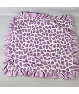 Carters Purple Giraffe Baby Security Blanket Animal Print 15&quot; - £12.61 GBP