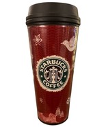 Starbucks Christmas Tumbler 18 Oz Winter Scene 2008 Holiday Travel Snow Red - €10,51 EUR