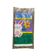 Vintage Midwestern Home Easter Bunny Crepe Paper Tablecloth Cover 54” X ... - £15.71 GBP