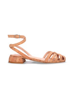 Damessandalen platte schoenen met enkelbandje gesp op natuurlijk duurzaa... - $128.15